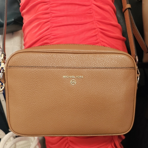 Michael Kors Brown Leather Crossbody Bag